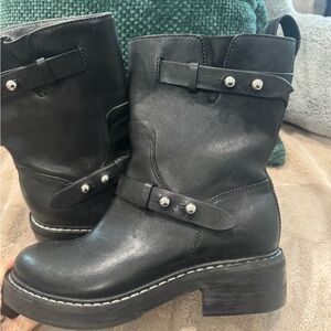 rag & bone Black Leather Combat Boots never worn brand new without tags